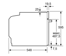 Электрический духовой шкаф BOSCH HBG517EW0R, белый, Serie 6, традиционная очистка, телескопические направляющие, 7 режимов 