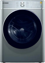 Стиральная машина с сушкой HYUNDAI WMD9413, темно-серебристый, 10/6 кг, 1400 об/мин, с паром, инверторная 