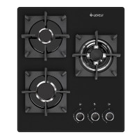 Встраиваемая варочная панель газовая GEFEST ПВГ 2100-01 К33 черный, закаленное стекло, электроподжиг, газ-контроль конфорок