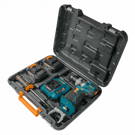 Дрель-шуруповерт аккумуляторная ударная BORT BAB-21Ix2Li-XDK (2x4Ач+ЗУ)