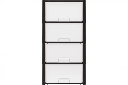 Комод ЗПИ «Альтернатива» Колорит 4-х секционный, черный М7925