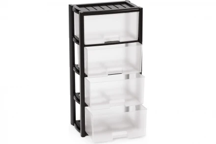 Комод ЗПИ «Альтернатива» Колорит 4-х секционный, черный М7925