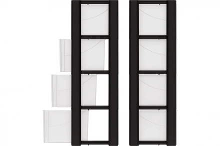 Комод ЗПИ «Альтернатива» Колорит 4-х секционный, черный М7925