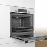Духовой шкаф Bosch HBF534EW0Q, белый,  Serie 4, 8 режимов, EcoClean, телескопические направляющие