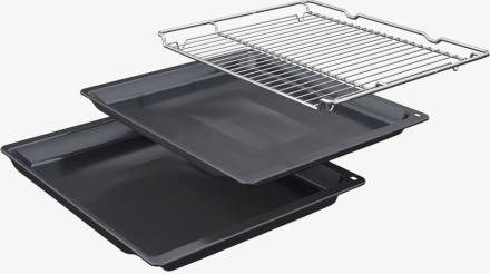 Духовой шкаф Bosch HBG7764B1, чёрный, Serie 8, 14 режимов, пиролитическая очистка, сенсорное управление