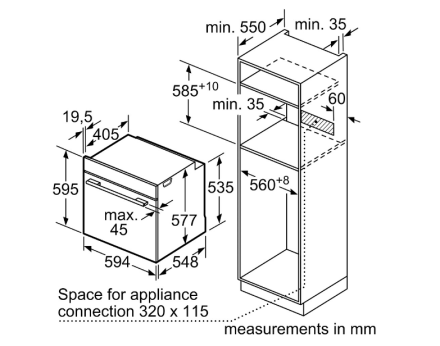 Духовой шкаф Bosch HBG7764B1, чёрный, Serie 8, 14 режимов, пиролитическая очистка, сенсорное управление