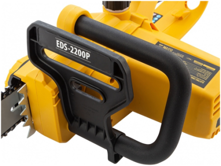 Пила цепная электрическая Denzel EDS-2200, 2,2кВт, продольная, шина 45см, шаг 3/8, паз 1,3мм, 62зв 95619