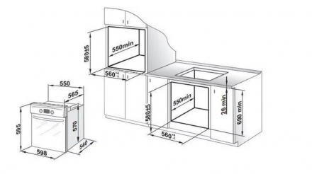 Электрический духовой шкаф GEFEST ДА 622-02 К37, кремовый, 55 л, независимый, до 275 °C, гриль, конвекция, класс - A