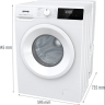 Стиральная машина Gorenje W2NHPI72SCSIRV, белая, 7 кг, 1200 об/мин, 15 программ, инверторная 