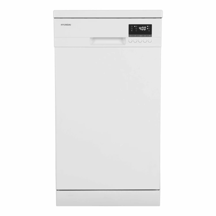 Посудомоечная машина Hyundai DF414, узкая, отдельностоящая, загрузка 9 комплектов посуды, конденсационная, 5 программ