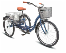 Велосипед STELS Energy-III 26&quot; K010*LU098804*LU092456 *16&quot; Синий/золотой (1+1)корзина