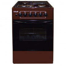Кухонная плита Лысьва ЭГ 1/3г01-2у, коричневая, комбинированная, электроподжиг, 3 газовые конфорки, 1 электрическая конфорка, электрическая духовка, 57 л