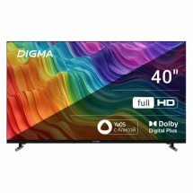 Телевизор Digma DM-LED40SBB33, FULL HD, черный, SMART TV, HDR, YaOS, LED, 60 Гц