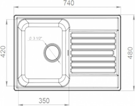 Кухонная мойка GranFest QUARZ Z-78 (терракот)