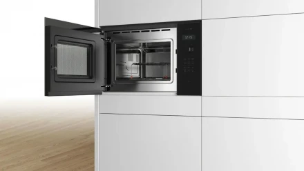 Встраиваемая микроволновая печь Bosch BEL454MB1F, 25л, 900Вт, черный