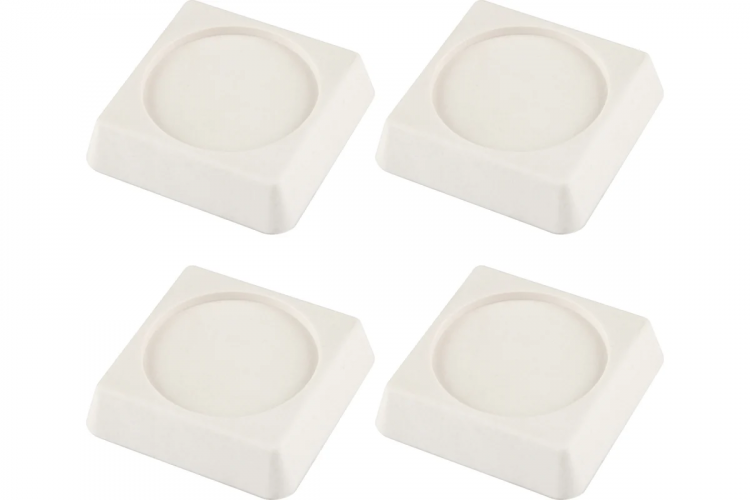 Антивибрационные подставки РЫЖИЙ КОТ, 4шт, квадратные, белый (105614)