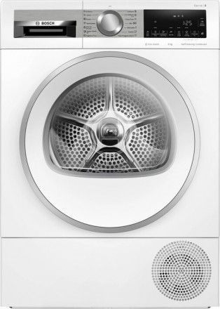 Сушильная машина Bosch WQG24590BY, Serie 6, A++, отдельностоящая, конденсационная, загрузка 9кг, электронное управление, 14 программ
