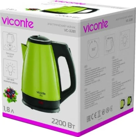 Электрочайник Viconte VC-3281 (салатовый)